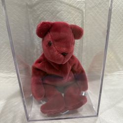 Beanie Baby Rare Mint Old Face Magenta Teddy