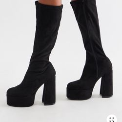 Fashion Nova Camden Boot Black 6.5