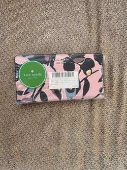 New With Tags Kate Spade Cameron Paper Rose Pink Floral Continental Wallet