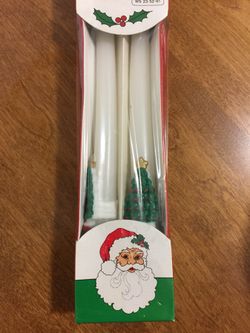 Sealed 2 piece 1980’s vintage Santa candles