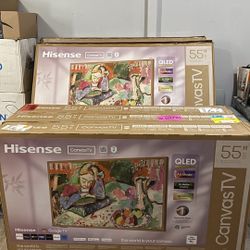 Hisense 55” QLED 4K CanvasTV with art mode & google tv