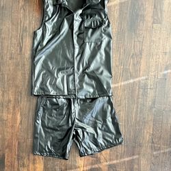  Faux Leather Short set 