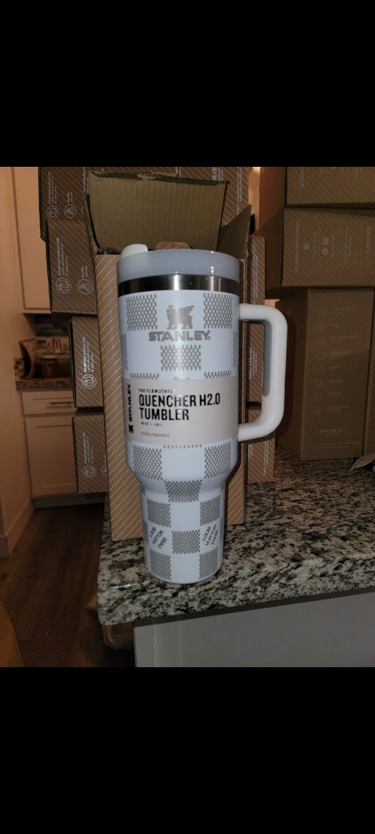 Stanley LV Checkered White 40oz Cup Brand New