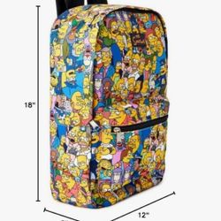 The Simpsons Official Licensed Backpack W/adjustable straps