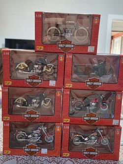 Maisto Harley-Davidson 1:18 Scale Die-Cast Motorcycles Series 5 – Lot of 7