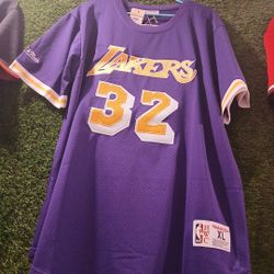 Lakers Magic Johnson Mitchell And Ness Jersey Shirt New Xl