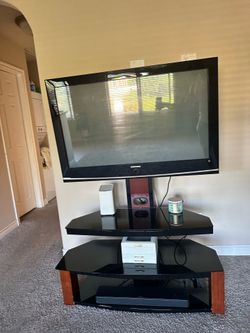 3 Tier Entertainment Center with 42 inch Samsung Plasma TV
