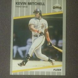 1989 Fleer Kevin Mitchell San Francisco Giants #336 Baseball Card Vintage Collectible Sports MLB