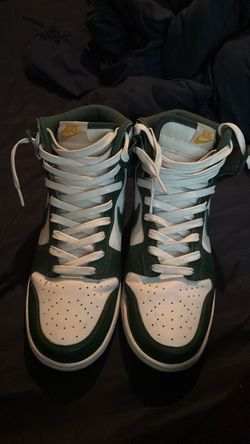 Nike Dunk High Green and White Sneakers