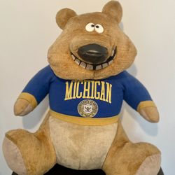 Vintage University Of Michigan Teddy Bear 