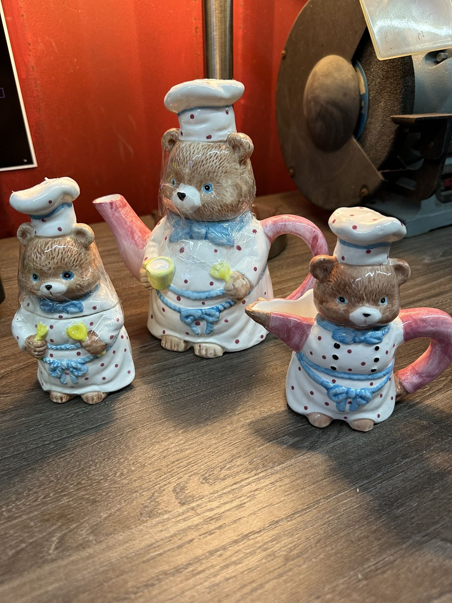 Vintage Teddy Bear Tea Set 