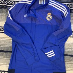 REAL MADRID 2014 2015 ANTHEM FOOTBALL SOCCER TRACK TOP JACKET ADIDAS M36393 sz M