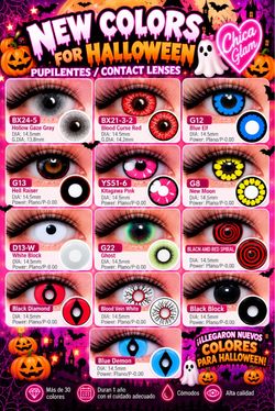 Halloween contacts and makeup