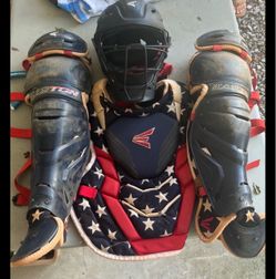 Easton youth catchers gear american flag