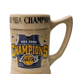 2000 Vintage Los Angeles Lakers NBA Champions Beer Stein 