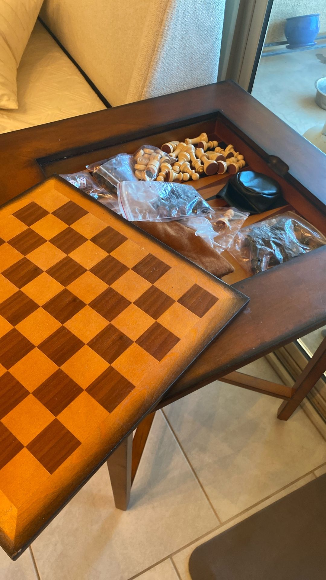 Hardwood Multi Game Table 