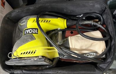 Used Ryobi Corded Palm Sander With Carrying Bag