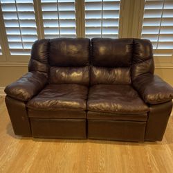 VonKurt Power Leather Reclining Modular Loveseat