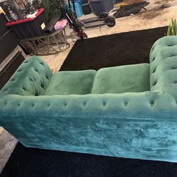 Emerald green love seat