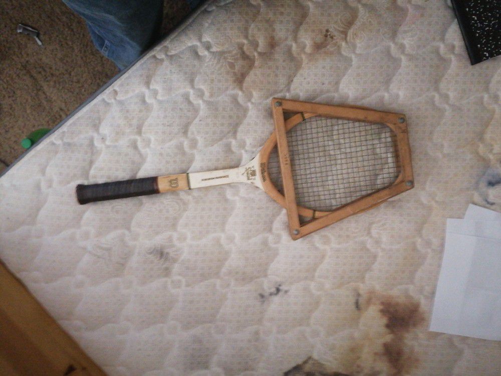 Vintage Wilson Pro Special Tennis Racket With Press