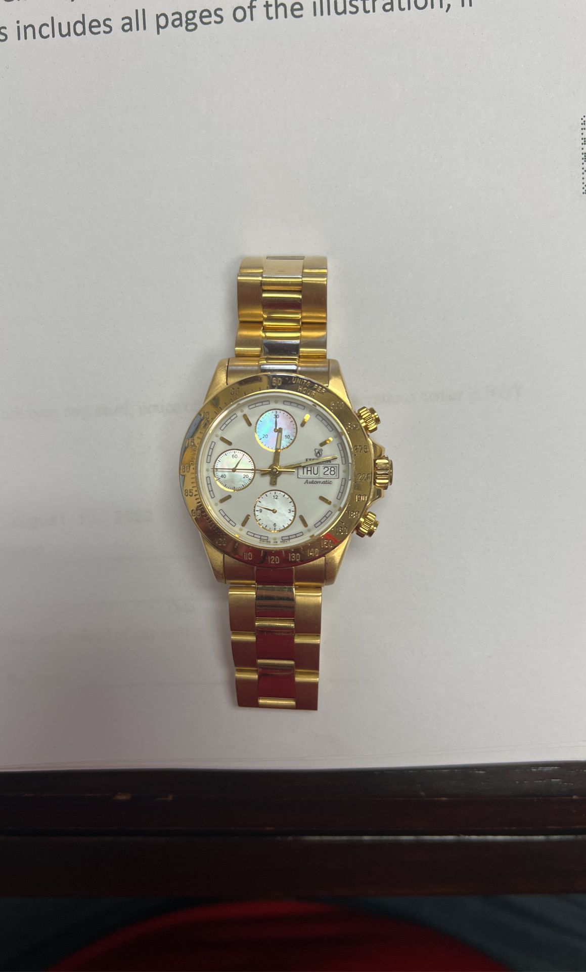 Festina Rare Solid 18K Gold Chronograph. Authentic! Working Perfectly