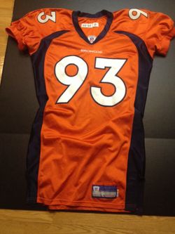Trevor Pryce GAME WORN Broncos Alt Jersey vs. Colts on Sunday Night Football w/ COA!