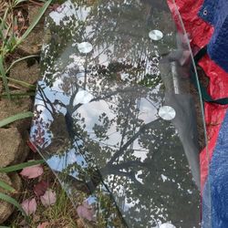 Nice Entertainment Center With Thick Glass