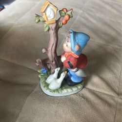 Figurine Of Boy And Two Ducks 