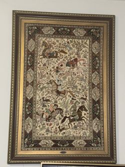 Persian Silk Hand Made Home Wall Hanging Carpet