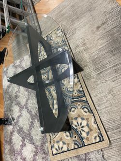 Glass top center table