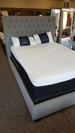 Queen upholstered bed back in stock!