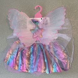 Tutu Costume Dress Wings (3 to 5 Years) Toddler. Little Girls Princess dress up Fairy Costume Set