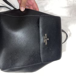 Kate Spade New York Black Leather Backpack