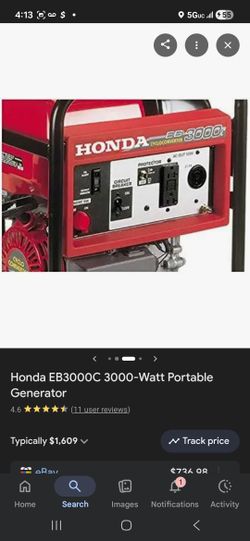 Lightly Used Honda Generator..very Lightly Used Less Then 50 Hours On It...