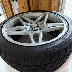Bridgestone Snow Tires 20x10 Wheel Set.  BMW