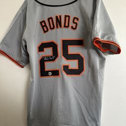 BARRY BONDS SIGNED SAN FRANCISCO GIANTS AUTOGRAPHED CUSTOM JERSEY W/COA XL 800