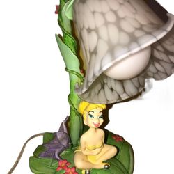 Vintage Tinkerbell Flower And Vine Lamp  