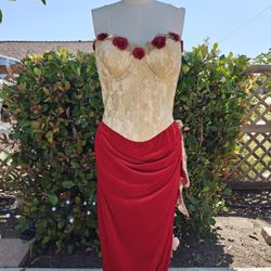 Beautiful Curve & Plus Wild Rosa in Spain Corset Dress