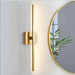 0831: New Gold Bathroom Light Fixtures Over Mirror 24 inch 18W LED Vanity Lights for Bathroom Modern Bath Sconces Wall Lighting 3500K Warm Light for P
