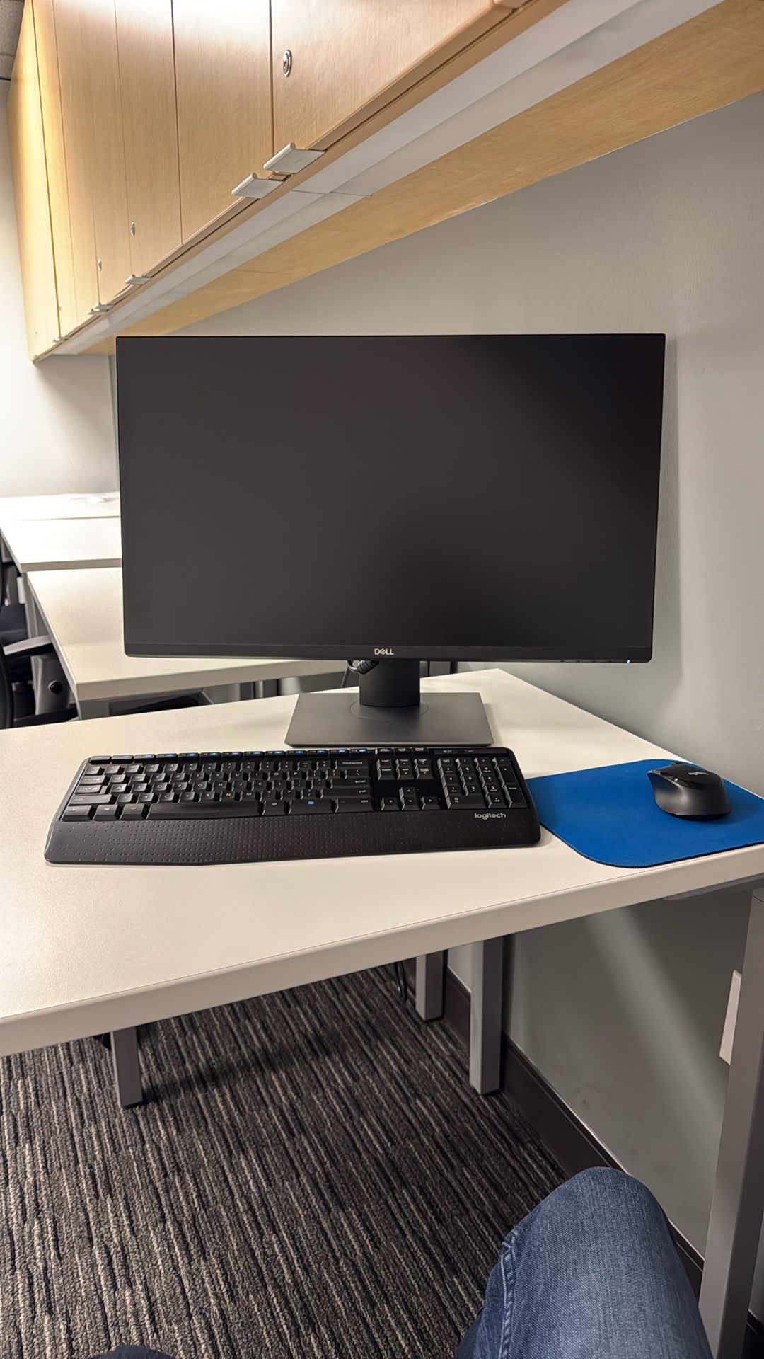 27 Inch Dell Monitor, Logitech Keyboard And Mouse