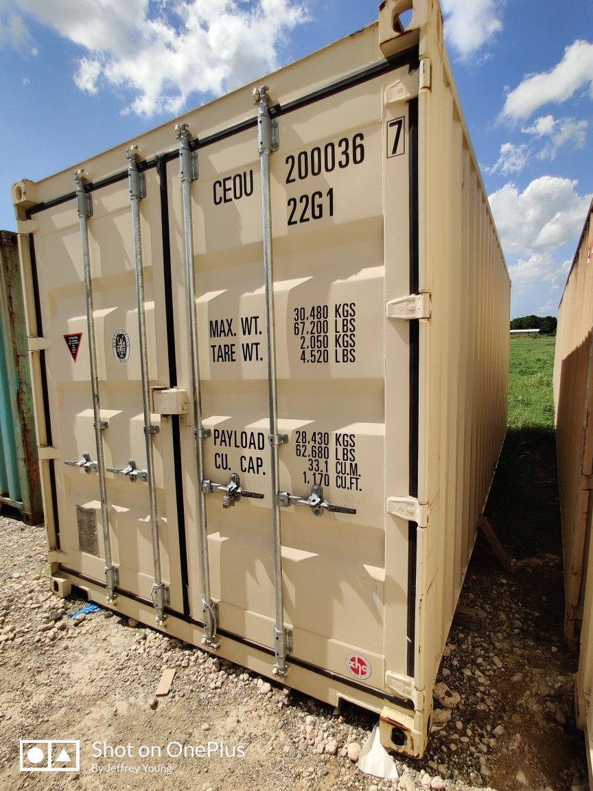 NEW 20ft Beige One Trip Shipping Containers For Sale 