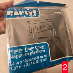 Plastic table covers