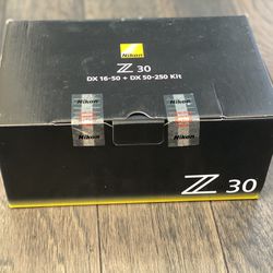 Nikon Z30 Mirrorless With 2 Lenses: 16-50 & 50 - 250mm - Brand New - Black & 2 Lenses