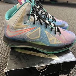 Size 12 - Nike LeBron 10 Pure Platinum