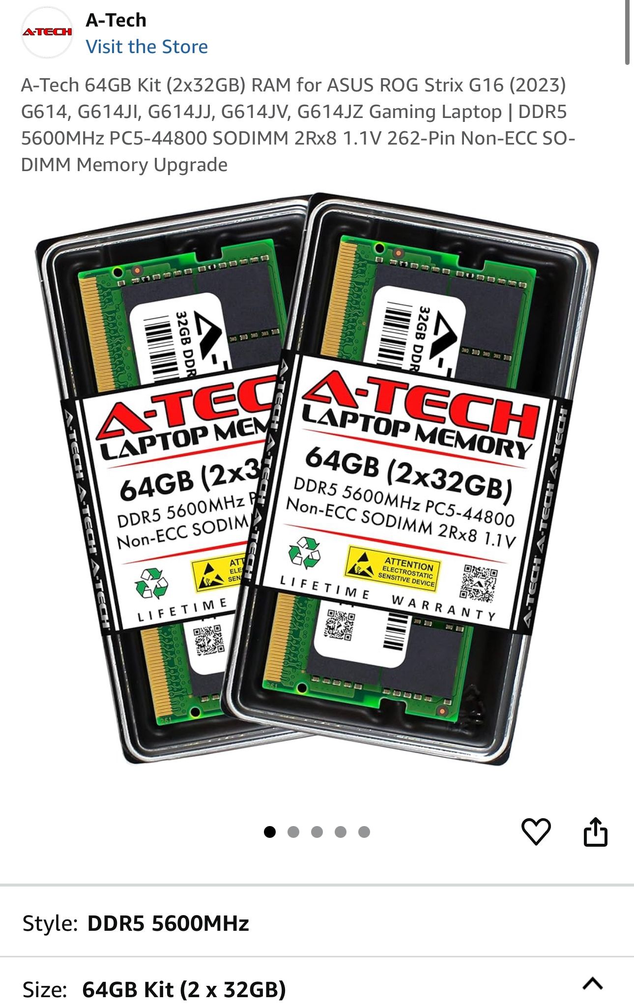 Ddr4 Sodimm 32gb Stick Ram A Tech 32GB DDR4 Laptop RAM – Single