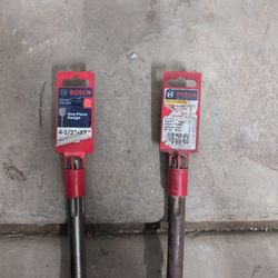 4 1/2"  X 17" Spade Hammer Bit 1" X 16" Chisel Bit