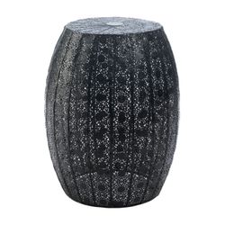 BLACK MOROCCAN LACE STOOL
