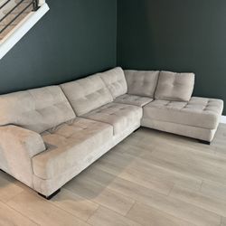 Beige Sectional Couch