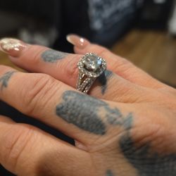 Wedding Band And Engagement Ring 