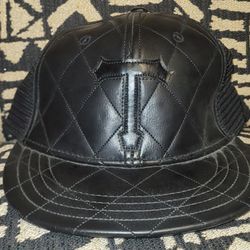 T Adjustable Leather Hat